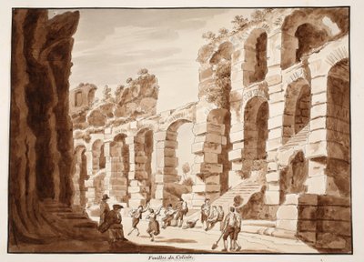 Excavaciones en el Coliseo, 1883 de Agostino Tofanelli